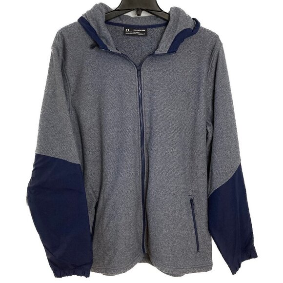Under Armour Phenom Loose Coldgear Full Zip Hoodie Jacket Midnight Navy Size 2XL - Picture 1 of 7